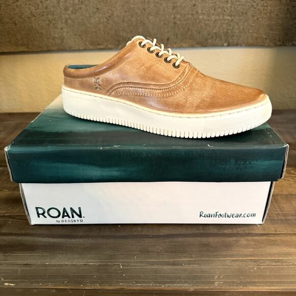 NEW ROAN Bed Stu Zania Sneaker Slip On Distressed Leather Tan Womens 7.5 - Picture 9 of 12